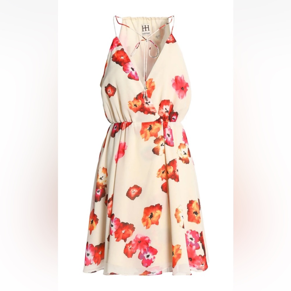 Haute Hippie Wrap Floral Dress Harmony Tie Strings